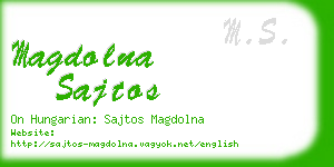 magdolna sajtos business card